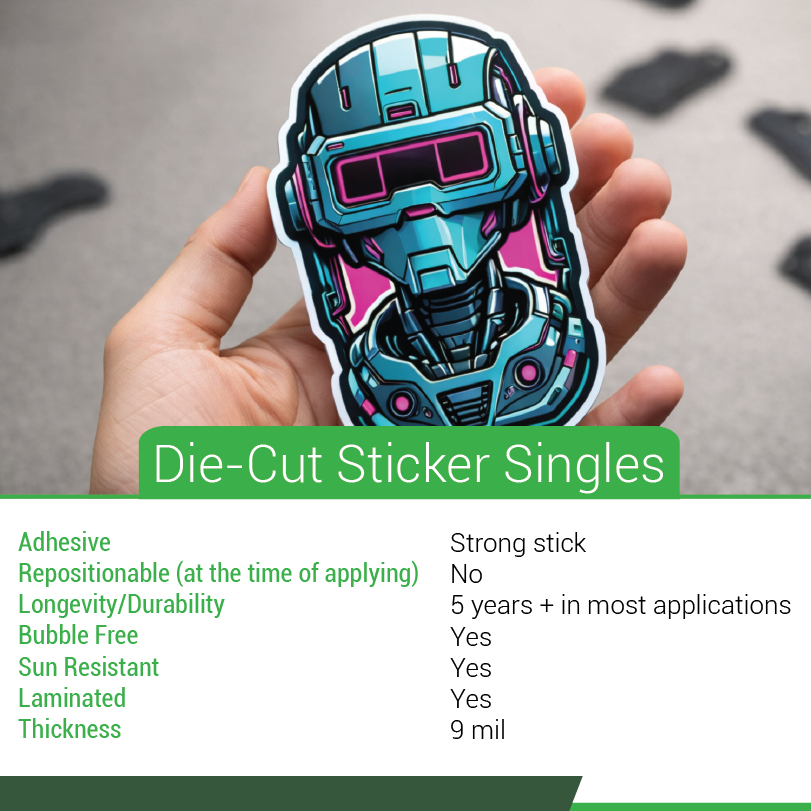 Die-Cut Sticker Singles